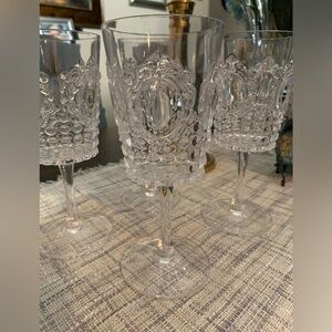Set of 4 Clear Drinking Glasses acrylic